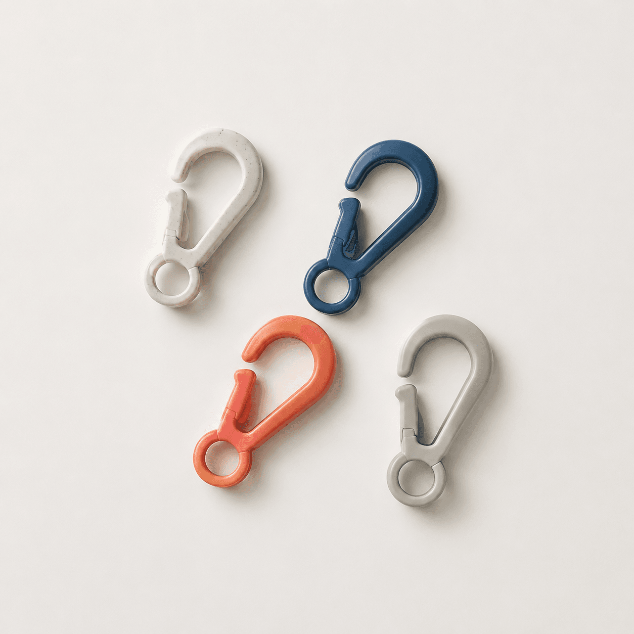 Accessory Clip Set — Small utility clips to hang goggles, keys and small bags.
